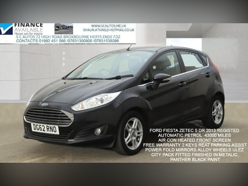 2013 Ford Fiesta 1.6 Zetec Hatchback 5dr Petrol Powershift Euro 5 105 ps