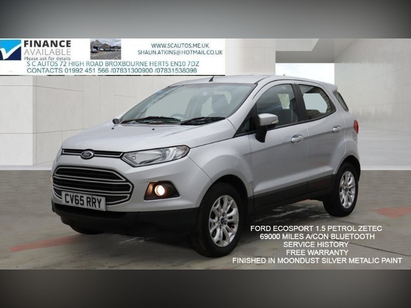 Ford Ecosport 1.5 Zetec SUV 5dr Petrol Manual 2WD Euro 5 112 ps for sale in Broxbourne